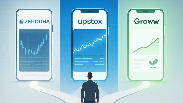 Zerodha vs. Upstox vs. Groww